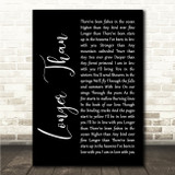 Dan Fogelberg Longer Than Black Script Song Lyric Wall Art Canvas Framed Print