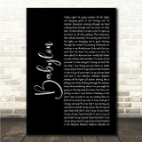 David Gray Babylon Black Script Song Lyric Wall Art Canvas Framed Print
