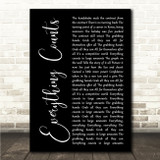 Depeche Mode Everything Counts Black Script Song Lyric Wall Art Canvas Framed Print