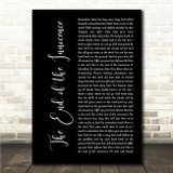 Don Henley The End of the Innocence Black Script Song Lyric Wall Art Canvas Framed Print