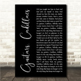 Dwight Yoakam Guitars, Cadillacs Black Script Song Lyric Wall Art Canvas Framed Print