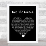 Kylie Minogue All The Lovers Black Heart Song Lyric Quote Music Print