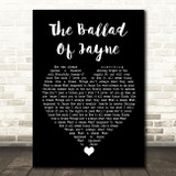 L.A. Guns The Ballad Of Jayne Black Heart Song Lyric Quote Music Print