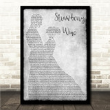 Deana Carter Strawberry Wine Grey Man Lady Dancing Song Lyric Wall Art Canvas Framed Print