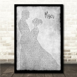 Dierks Bentley Riser Grey Man Lady Dancing Song Lyric Wall Art Canvas Framed Print