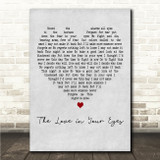 Daniel ODonnell The Love in Your Eyes Grey Heart Song Lyric Wall Art Canvas Framed Print