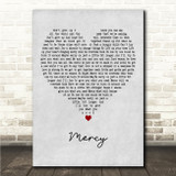 Dave Matthews Band Mercy Grey Heart Song Lyric Wall Art Canvas Framed Print