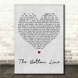 Depeche Mode The Bottom Line Grey Heart Song Lyric Wall Art Canvas Framed Print