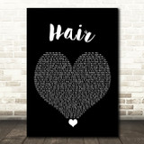 Lady Gaga Hair Black Heart Song Lyric Quote Music Print