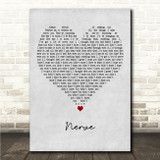 DON BROCO Nerve Grey Heart Song Lyric Wall Art Canvas Framed Print