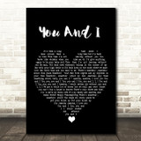 Lady Gaga You And I Black Heart Song Lyric Quote Music Print