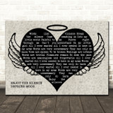 Depeche Mode Enjoy The Silence Heart Angel Wings Halo Memorial Song Lyric Wall Art Canvas Framed Print