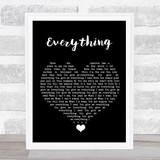 Lauren Daigle Everything Black Heart Song Lyric Quote Music Print