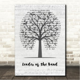 Dan Fogelberg Leader Of The Band Music Script Tree Song Lyric Wall Art Canvas Framed Print