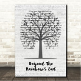 Daniel O'Donnell Beyond The Rainbow's End Music Script Tree Song Lyric Wall Art Canvas Framed Print