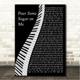 Def Leppard Pour Some Sugar on Me Piano Song Lyric Wall Art Canvas Framed Print