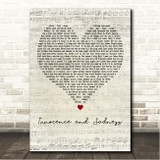 Dermot Kennedy Innocence and Sadness Script Heart Song Lyric Wall Art Canvas Framed Print