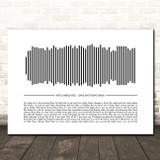 Dave Matthews Band Ants Marching Sound Wave Minimal Song Lyric Wall Art Canvas Framed Print