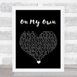 Les Misérables On My Own Black Heart Song Lyric Quote Music Print