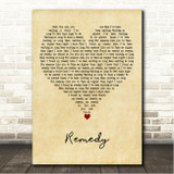 Dimension Remedy Vintage Heart Song Lyric Wall Art Canvas Framed Print