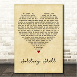 Dream Theater Solitary Shell Vintage Heart Song Lyric Wall Art Canvas Framed Print