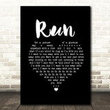 Lighthouse Family Run Black Heart Song Lyric Quote Music Print
