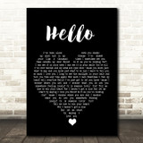 Lionel Richie Hello Black Heart Song Lyric Quote Music Print