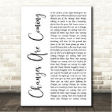 Daughtry Changes Are Coming White Script Song Lyric Wall Art Canvas Framed Print
