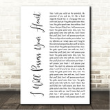 Death Cab For Cutie I Will Possess Your Heart White Script Song Lyric Wall Art Canvas Framed Print