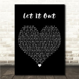 Ed Sheeran Let It Out Black Heart Song Lyric Wall Art Canvas Framed Print