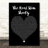 Eminem The Real Slim Shady Black Heart Song Lyric Wall Art Canvas Framed Print