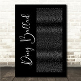 Eminem Drug Ballad Black Script Song Lyric Wall Art Canvas Framed Print