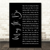 Enya May It Be Black Script Song Lyric Wall Art Canvas Framed Print