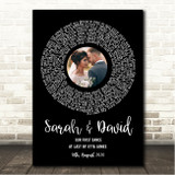 Etta James At Last Black Vinyl Record Wedding First Dance Photo Song Lyric Wall Art Canvas Framed Print