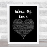 Luther Vandross Glow Of Love Black Heart Song Lyric Quote Music Print