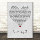 Elderbrook & Bob Moses Inner Light Grey Heart Song Lyric Wall Art Canvas Framed Print