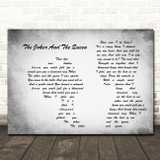 Ed Sheeran The Joker And The Queen Man Lady Couple Grey Song Lyric Wall Art Canvas Framed Print