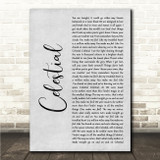 Ed Sheeran Celestial Grey Rustic Script Song Lyric Wall Art Canvas Framed Print