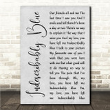 Elvis Presley Indescribably Blue Grey Rustic Script Song Lyric Wall Art Canvas Framed Print