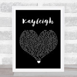 Marillion Kayleigh Black Heart Song Lyric Quote Music Print