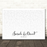 Ellie Goulding How Long Will I Love You Landscape Smudge White Grey Wedding Photo Song Lyric Wall Art Canvas Framed Print