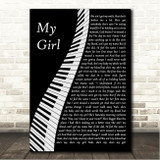Elvie Shane My Girl Piano Song Lyric Wall Art Canvas Framed Print