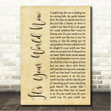 Eagles It's Your World Now Rustic Script Song Lyric Wall Art Canvas Framed Print