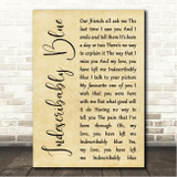 Elvis Presley Indescribably Blue Rustic Script Song Lyric Wall Art Canvas Framed Print