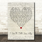 Eagles I Cant Tell You Why Script Heart Song Lyric Wall Art Canvas Framed Print