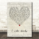 Eels ft. Jim Lang I Like Birds Script Heart Song Lyric Wall Art Canvas Framed Print
