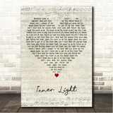 Elderbrook & Bob Moses Inner Light Script Heart Song Lyric Wall Art Canvas Framed Print