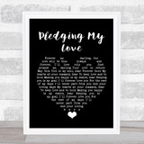 Marvin Gaye & Diana Ross Pledging My Love Black Heart Song Lyric Quote Music Print