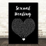 Marvin Gaye Sexual Healing Black Heart Song Lyric Quote Music Print