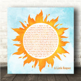 Erasure A Little Respect Watercolour Sun Sunshine Song Lyric Wall Art Canvas Framed Print